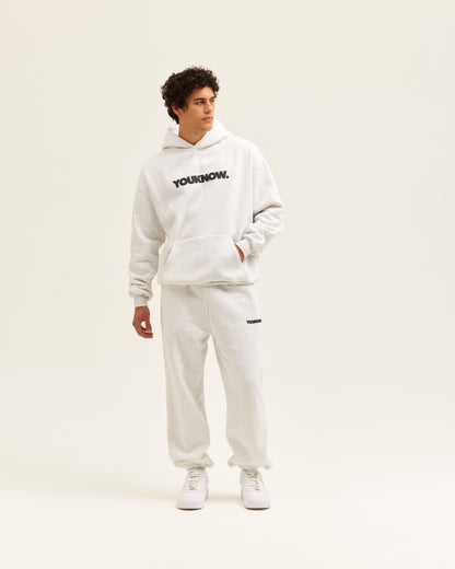 BLOCK CUFFED SWEATPANTS | White Marle