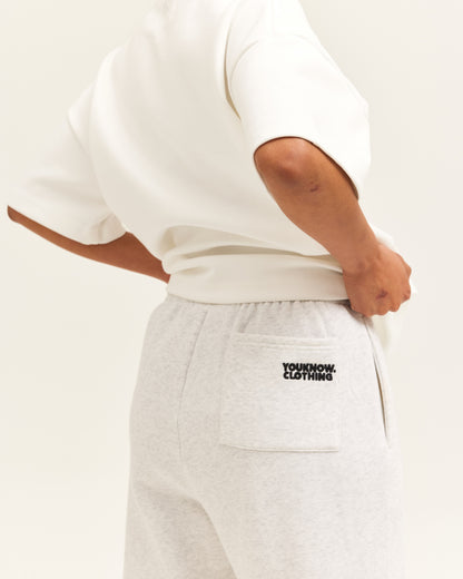 BLOCK WIDE-LEG SWEATPANTS | White Marle