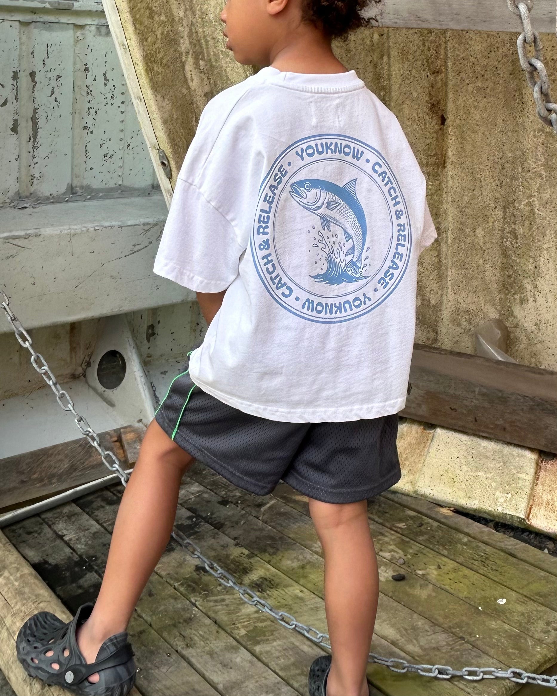 Kids Fish Shop Tee | White