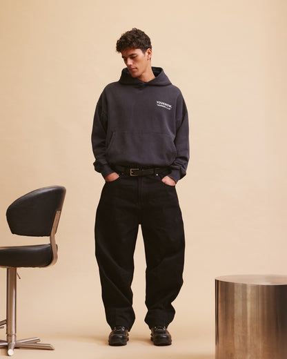 Members Club Hoodie | Washed Black
