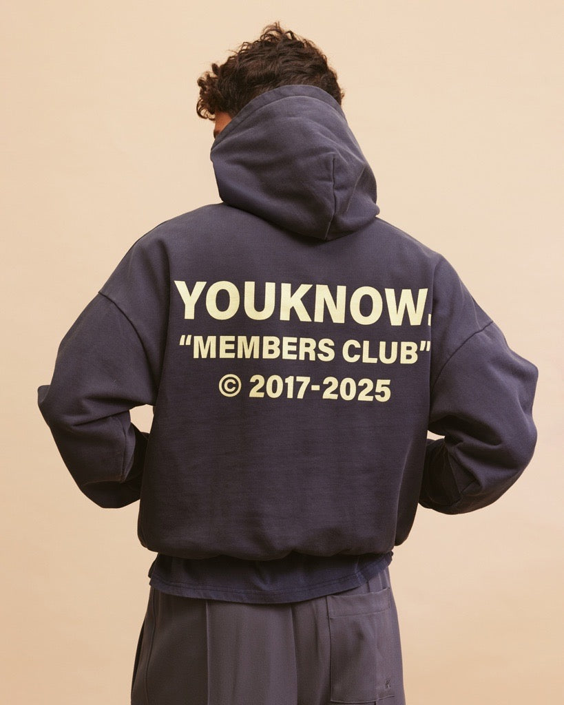 Members Club Hoodie | Washed Navy