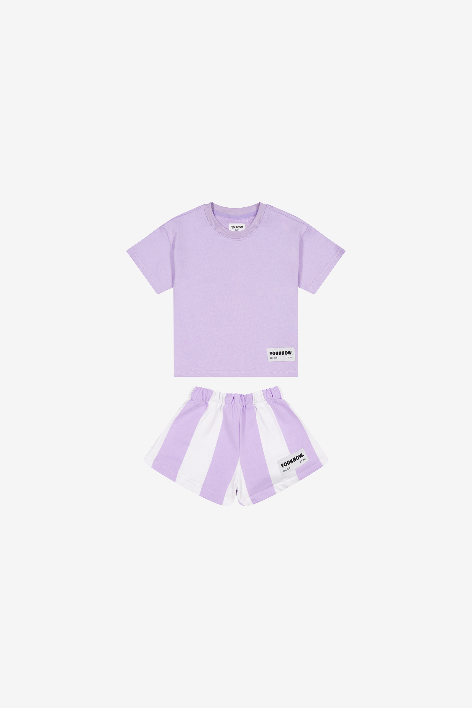 KIDS COTTON SET | Lavender Stripe