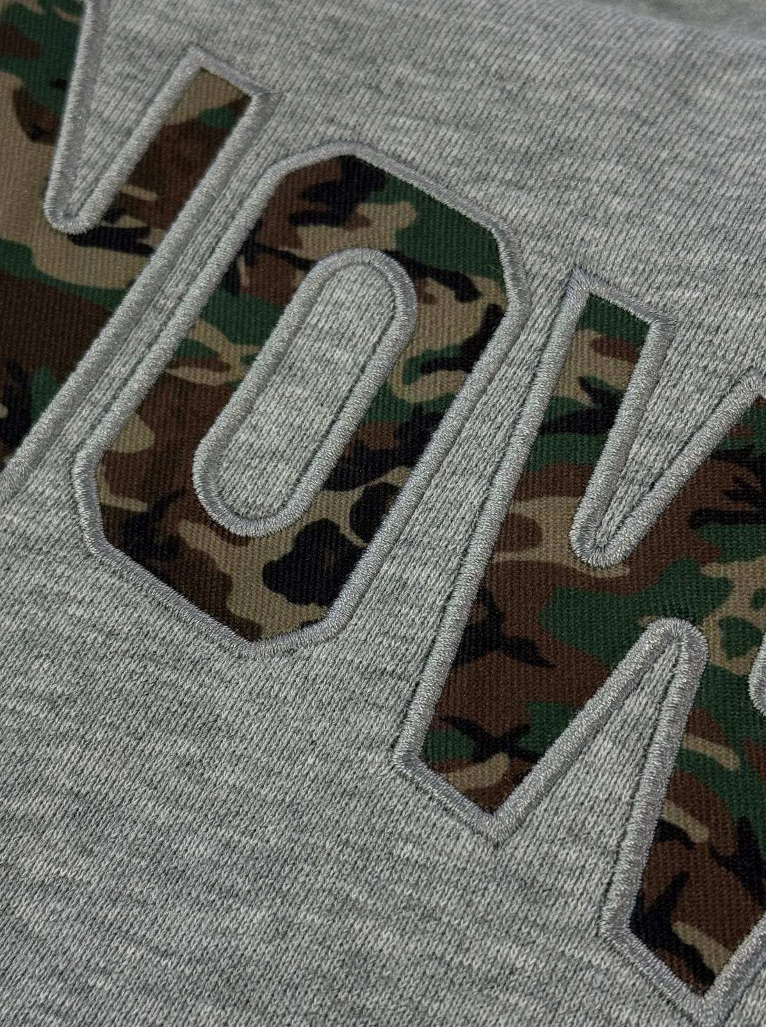 Offset Zip Up Hoodie | Grey/Camo