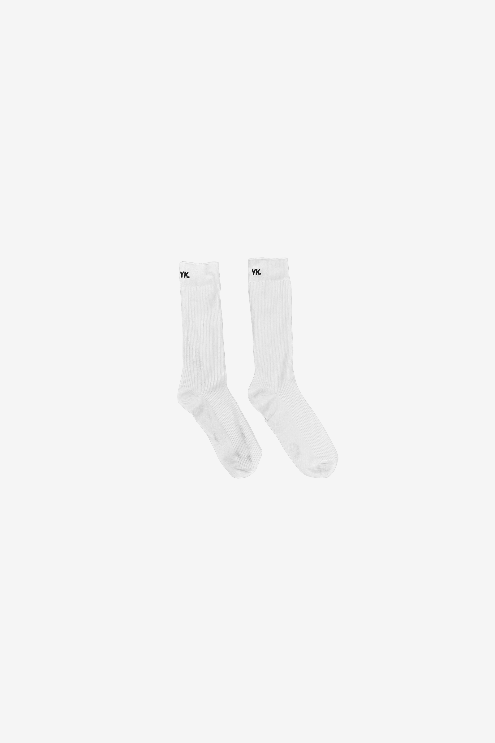 Ribbed Socks | White