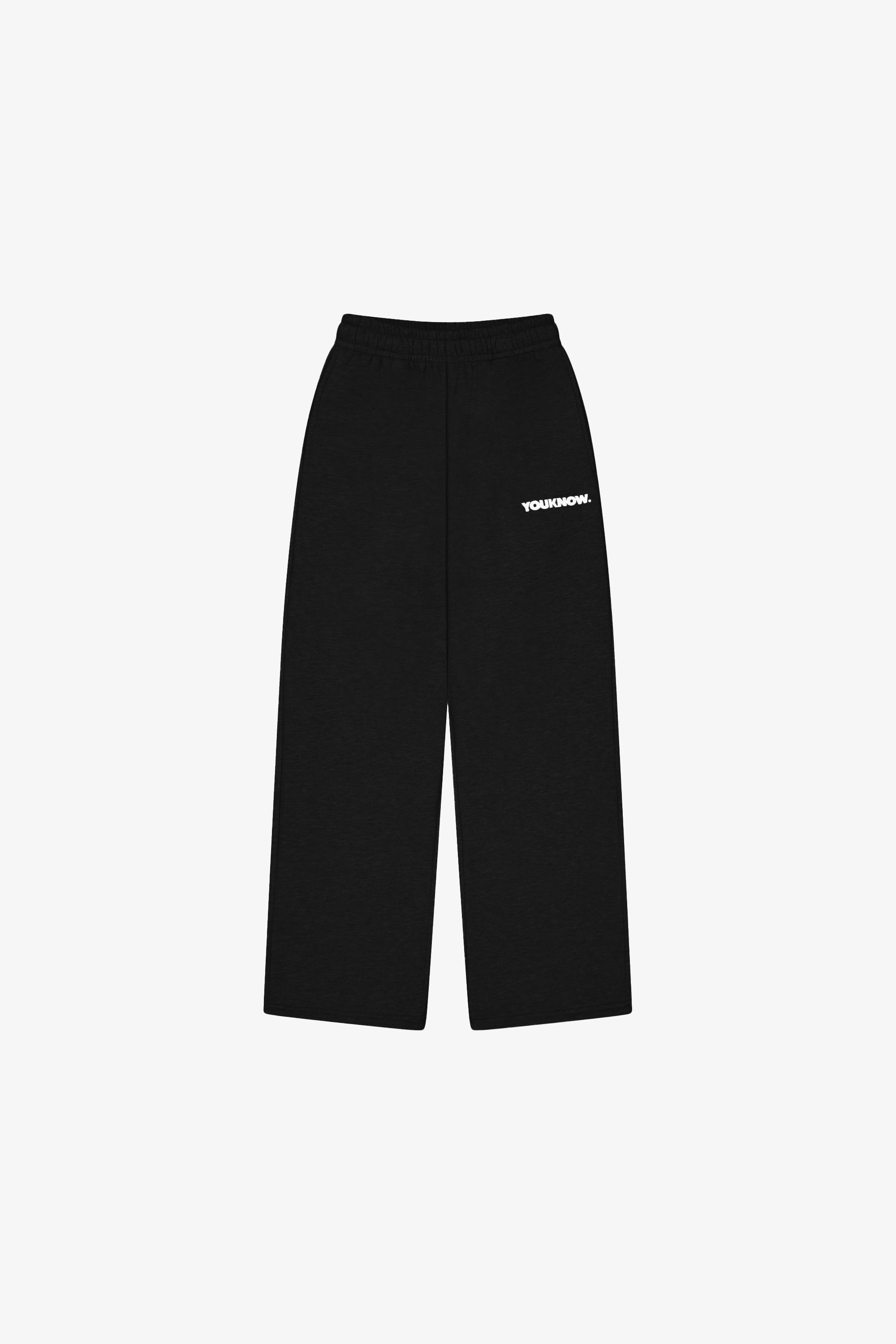 BLOCK WIDE-LEG SWEATPANTS | Black