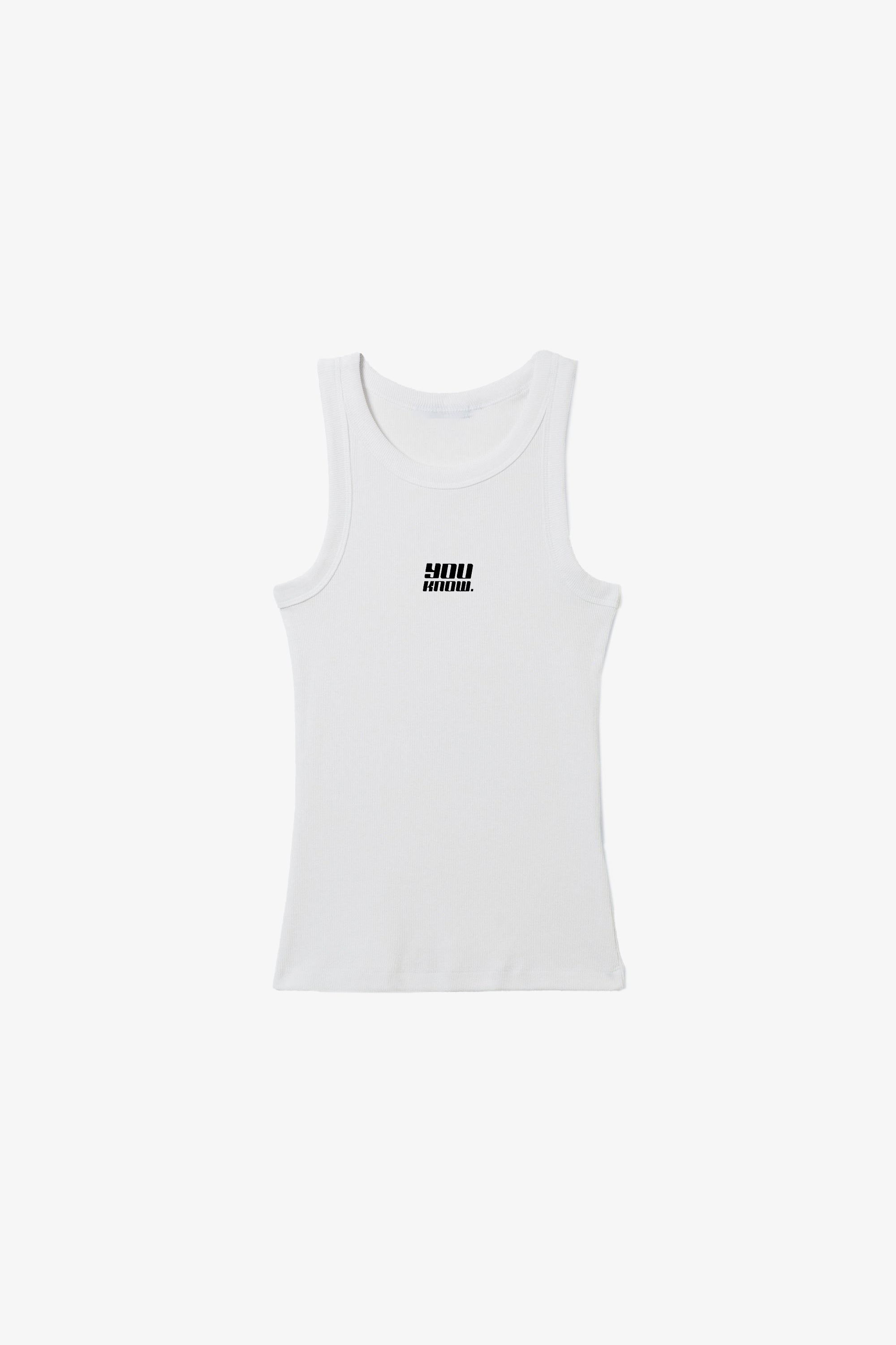 Womens Ribbed Singlet | White