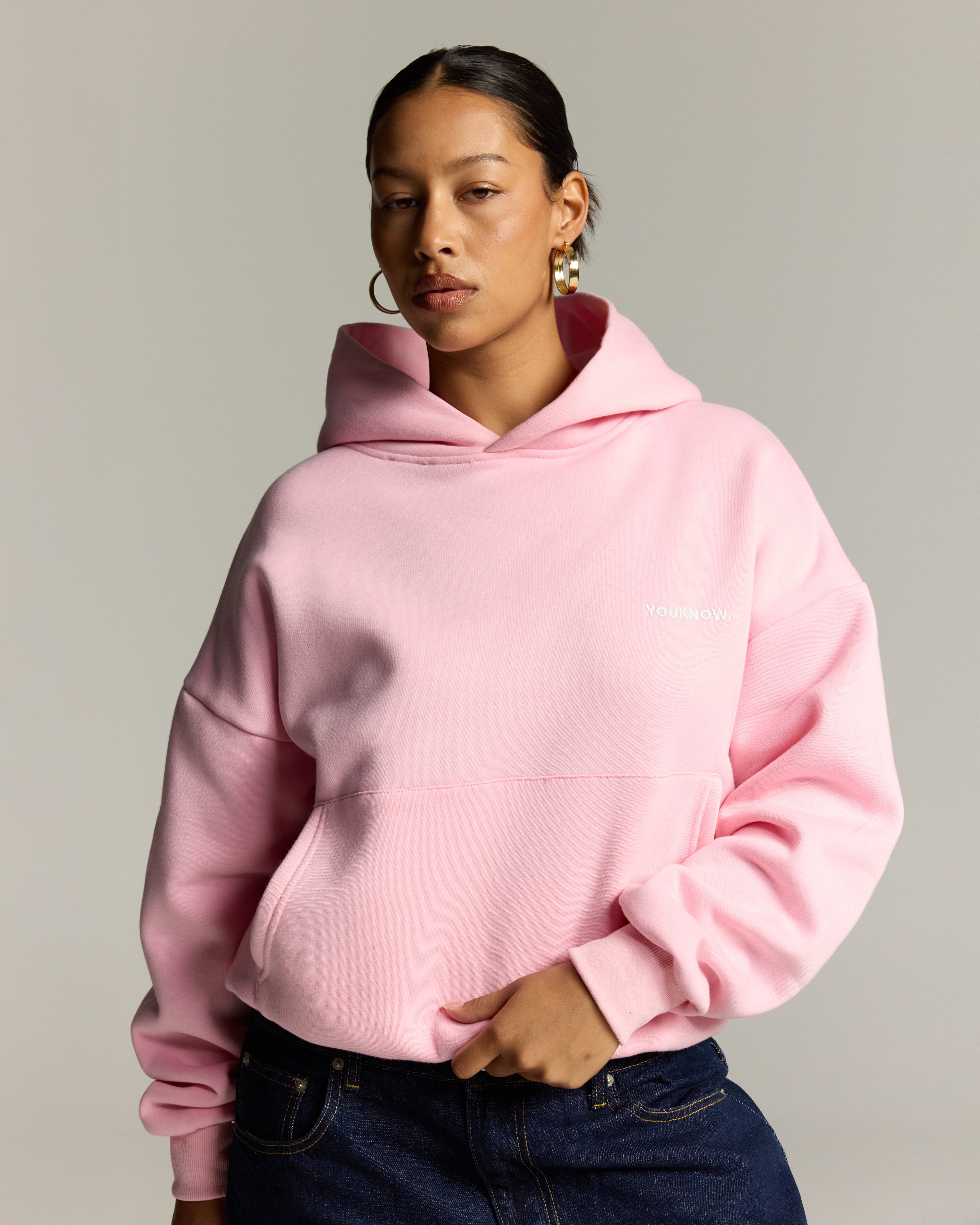 Core Box Hoodie | Baby Pink