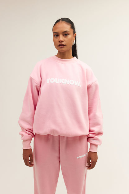 BLOCK CREWNECK | Pink