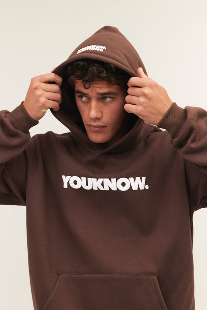 BLOCK HOODIE | Brown