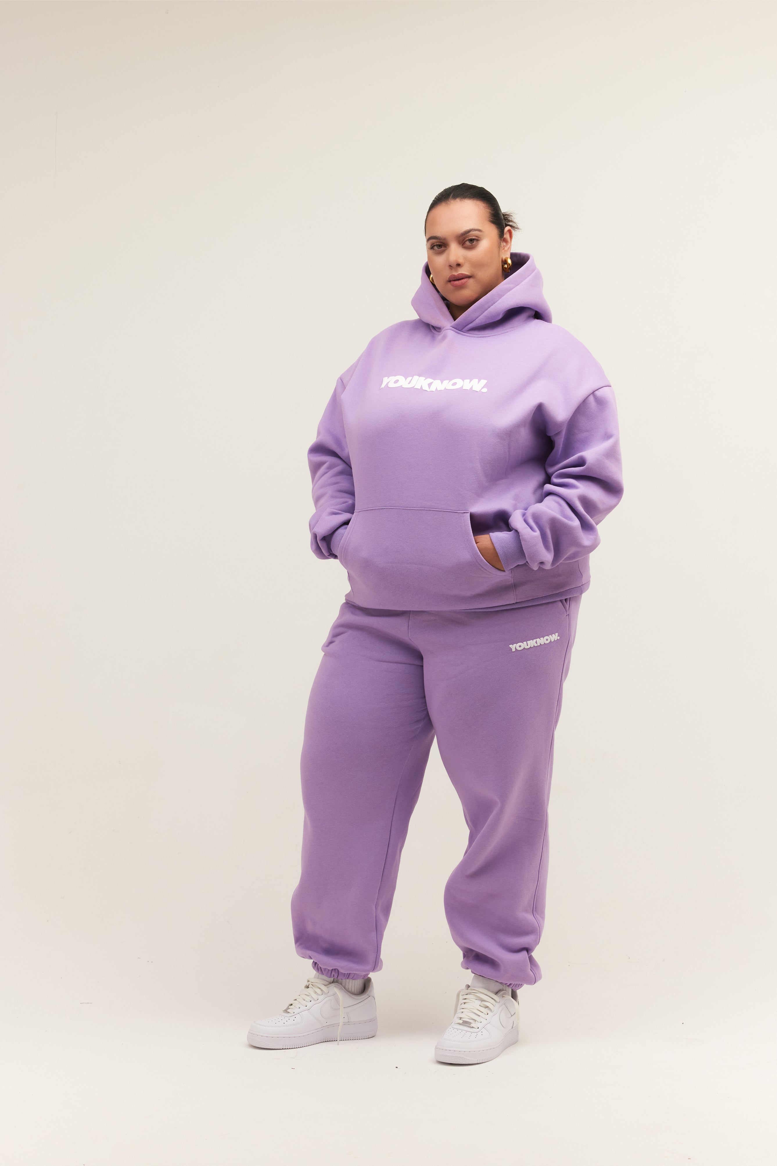 BLOCK HOODIE | Lilac