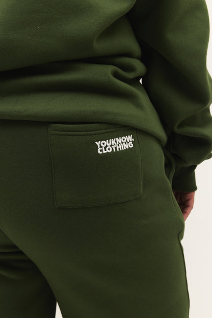 BLOCK CUFFED SWEATPANTS | Green