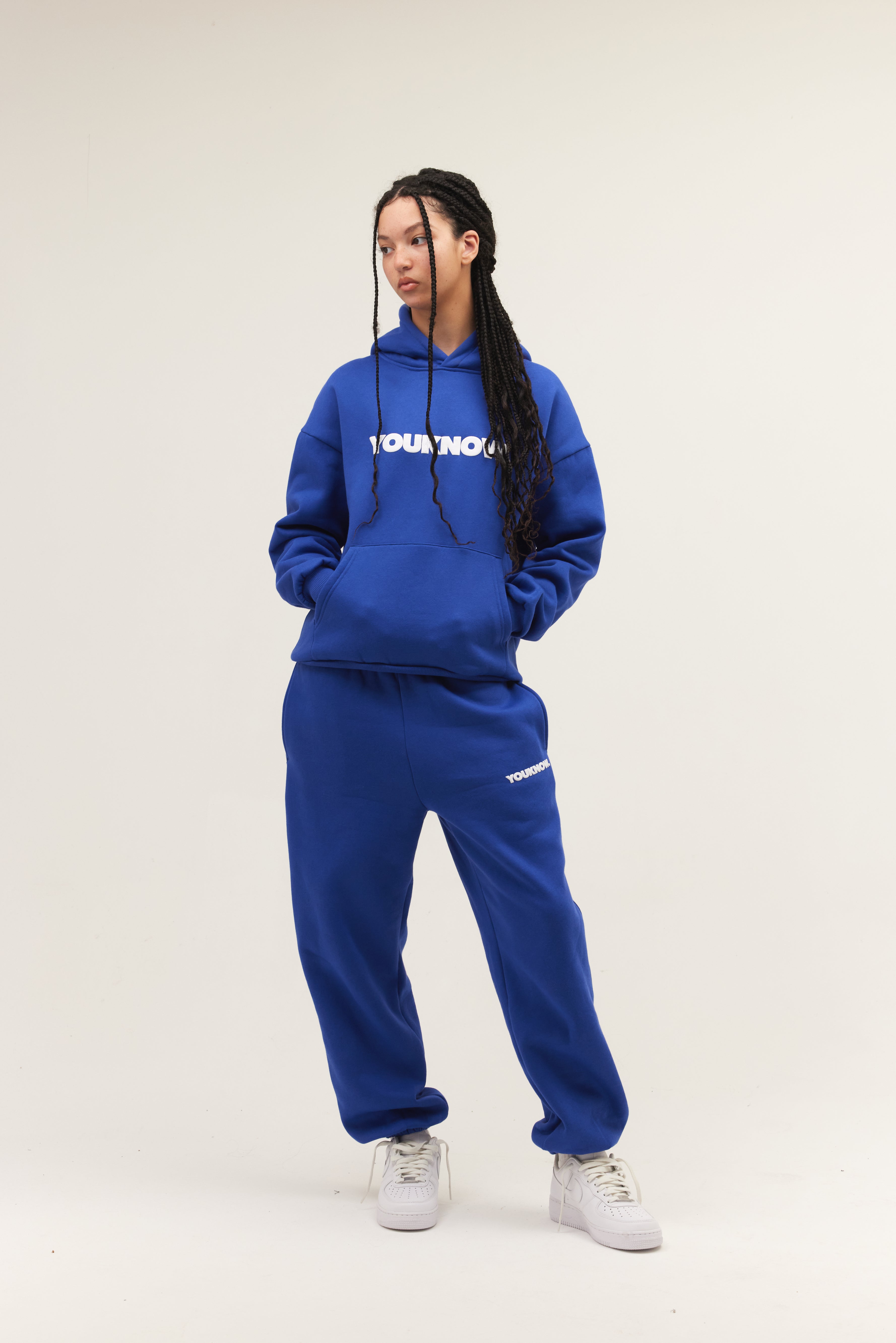 BLOCK CUFFED SWEATPANTS | Blue