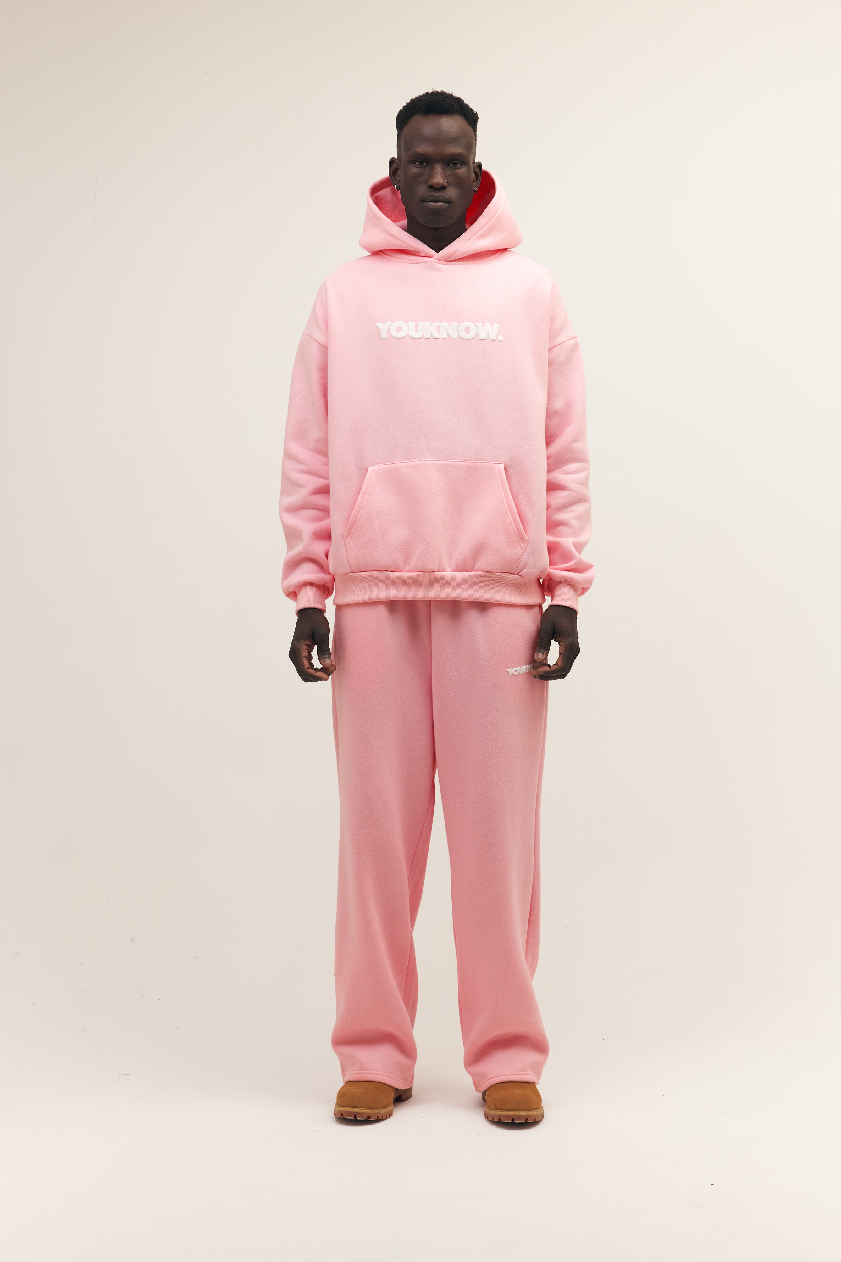 BLOCK HOODIE | Pink