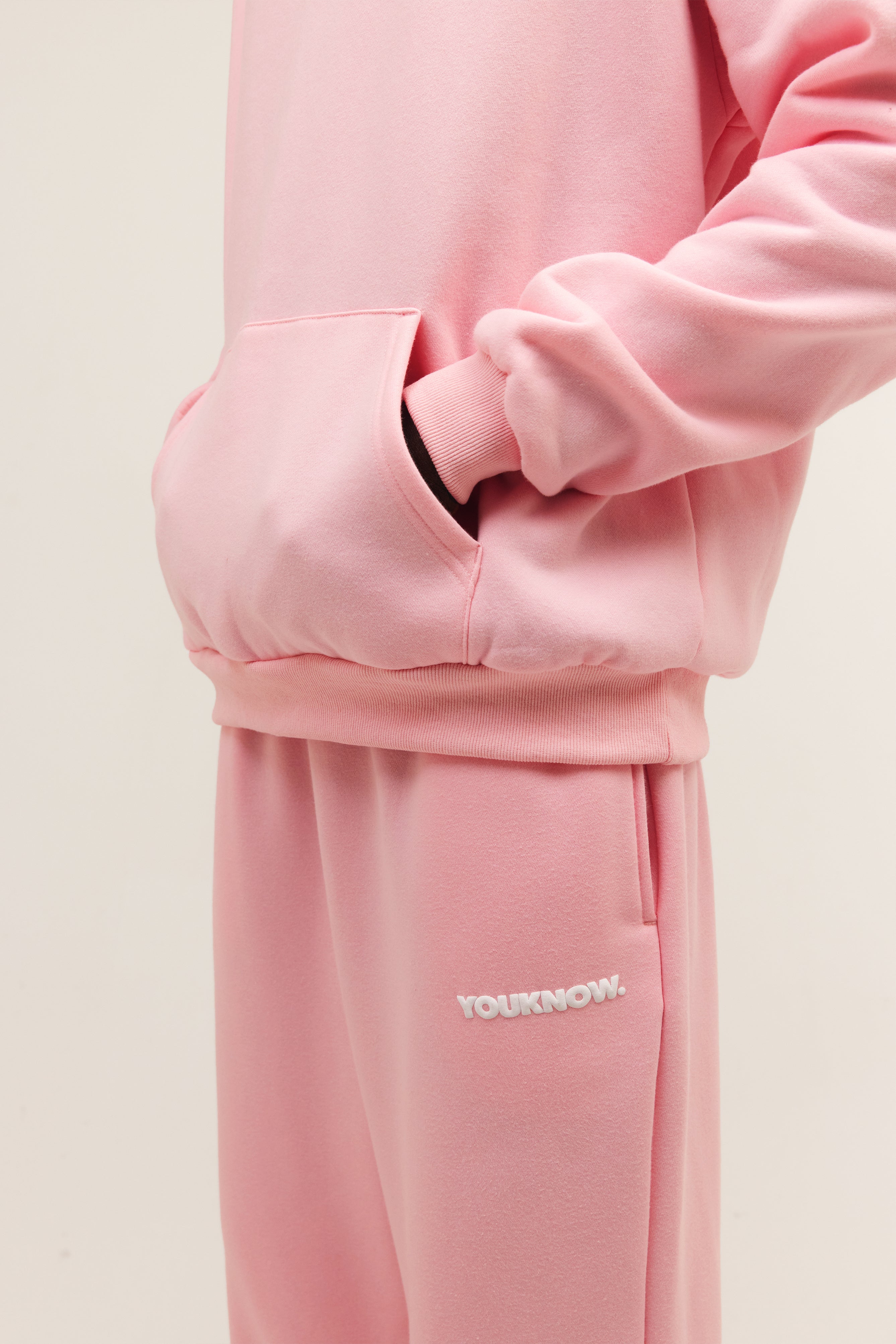 BLOCK WIDE-LEG SWEATPANTS | Pink