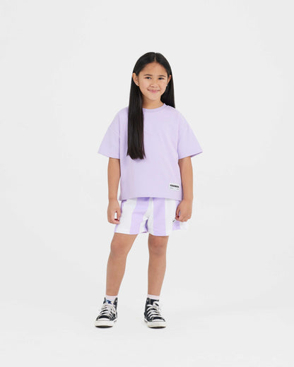 KIDS COTTON SET | Lavender Stripe