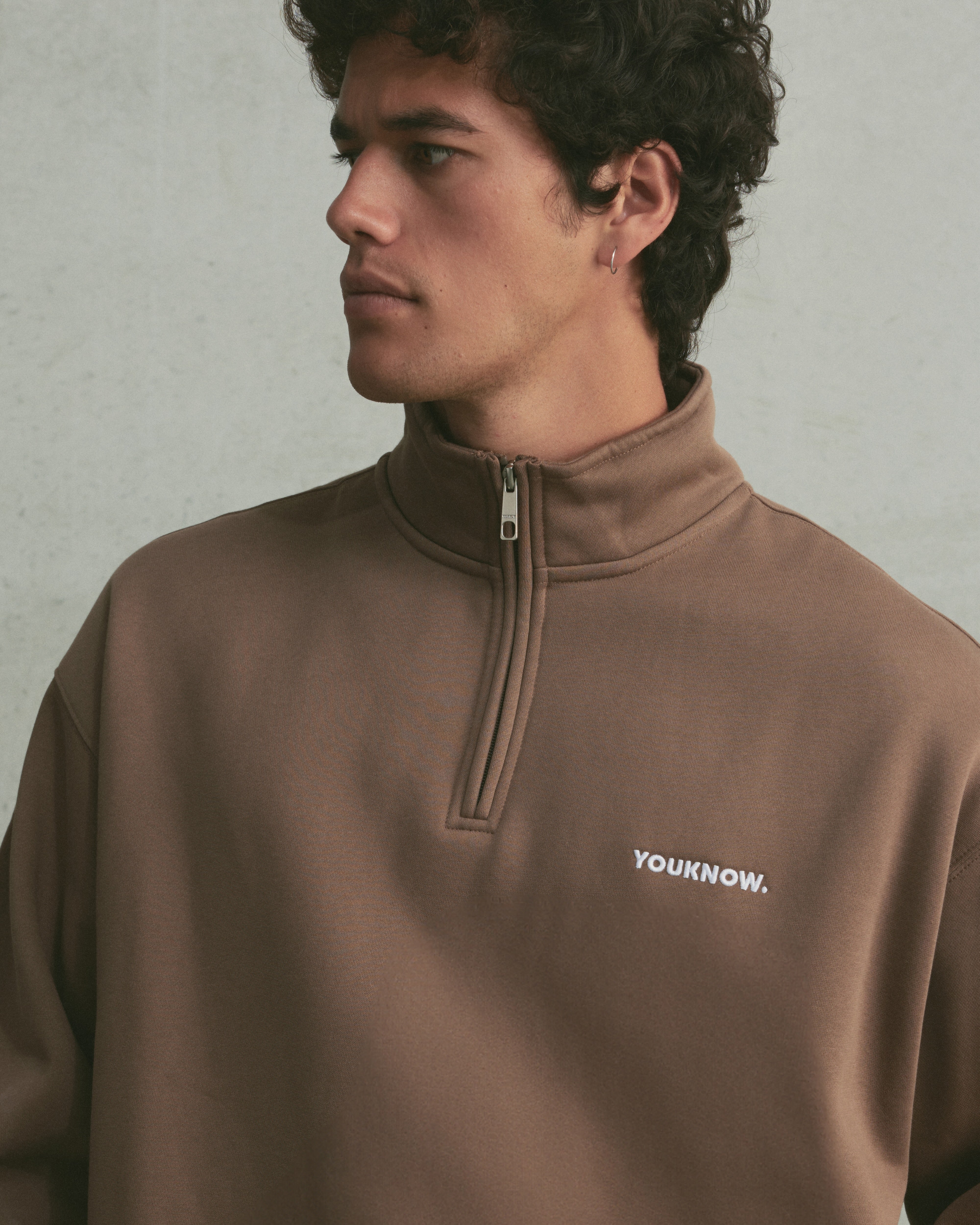 Core 1/4 Zip Pullover | Latte – YOUKNOW. CLOTHING