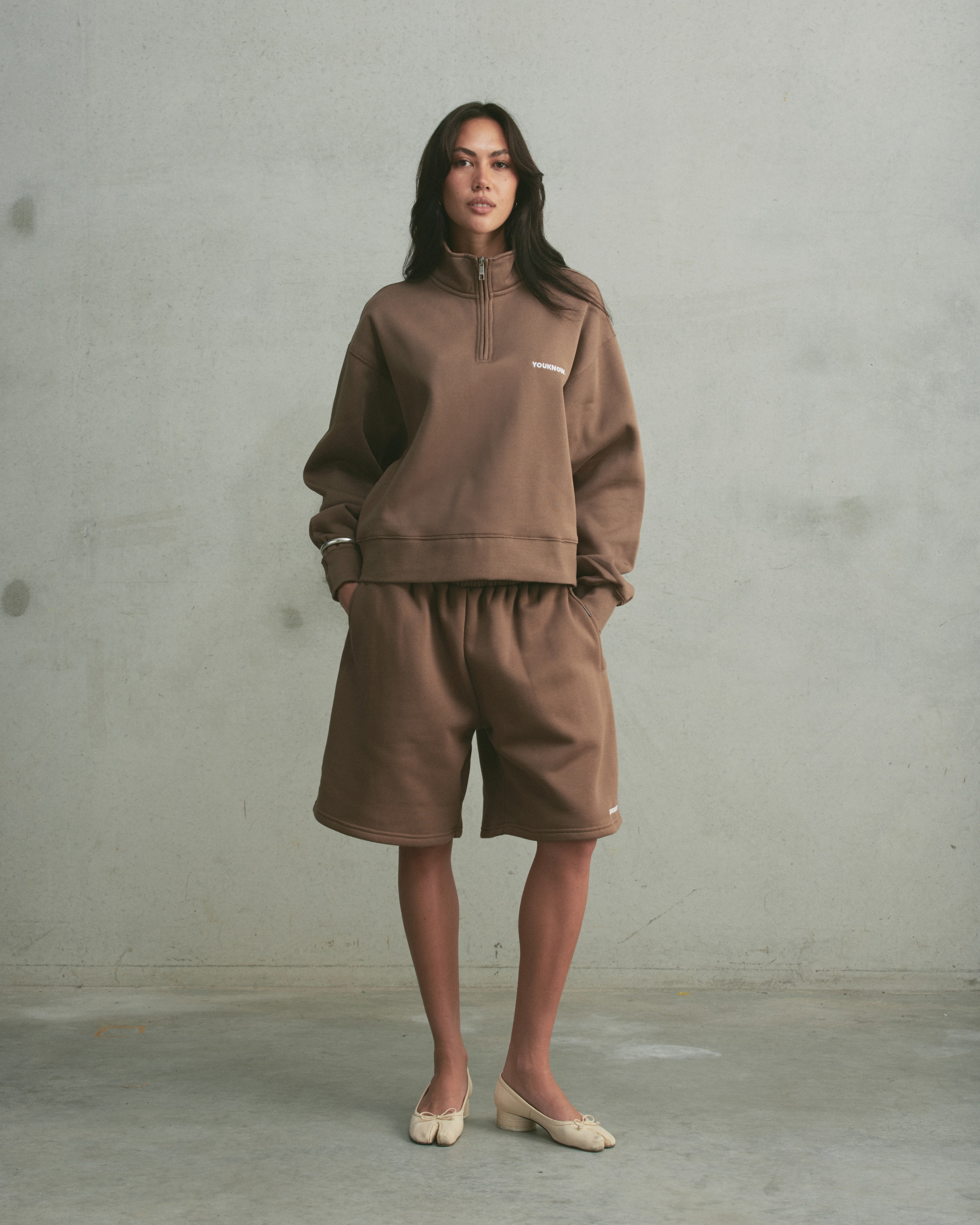 Core 1/4 Zip Pullover | Latte – YOUKNOW. CLOTHING