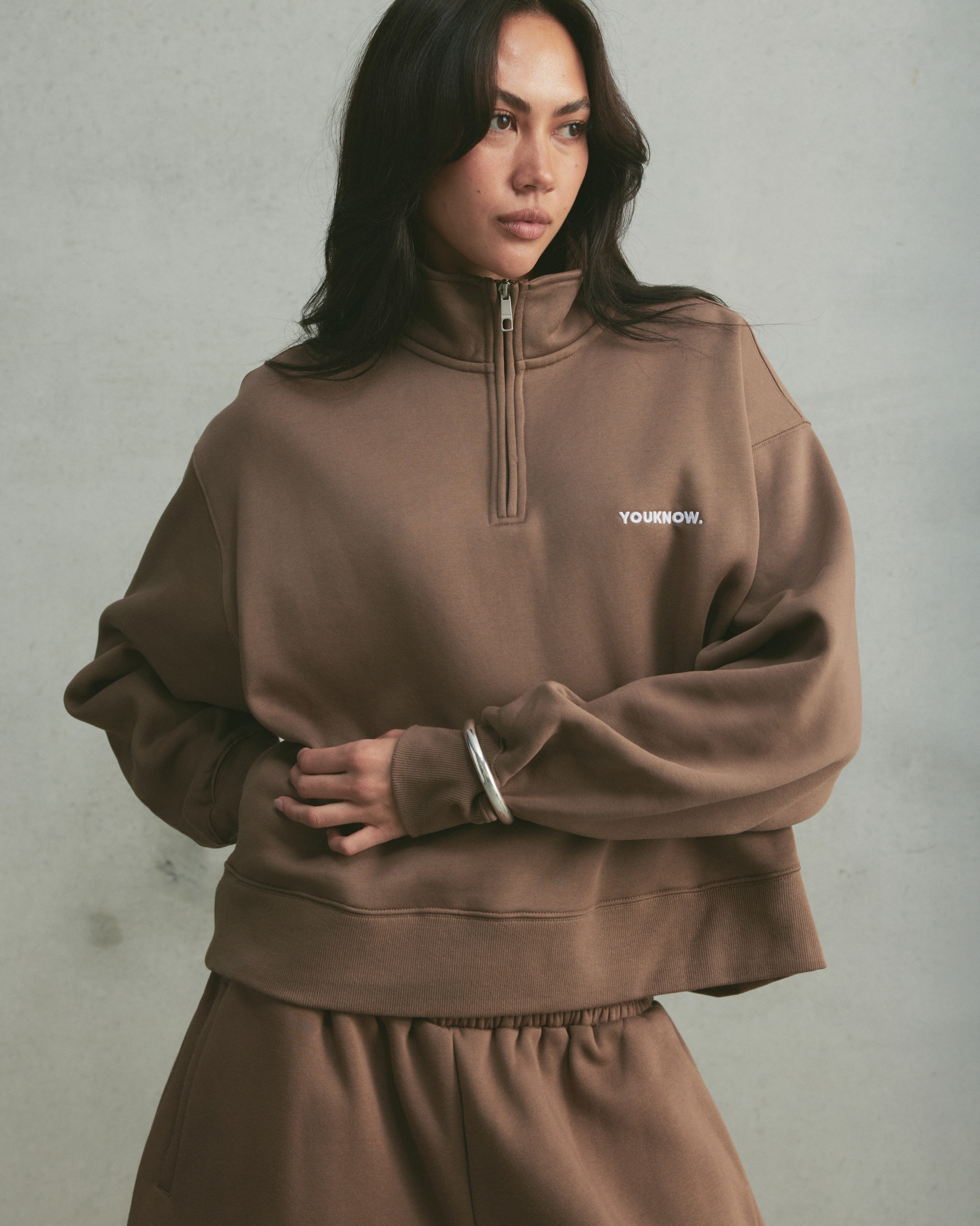 Core 1/4 Zip Pullover | Latte