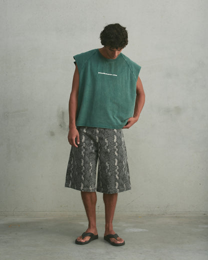 Oversized Raglan Tank | Washed Green