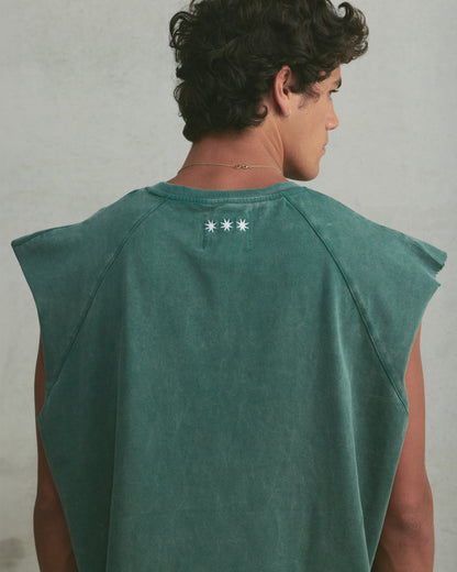 Oversized Raglan Tank | Washed Green