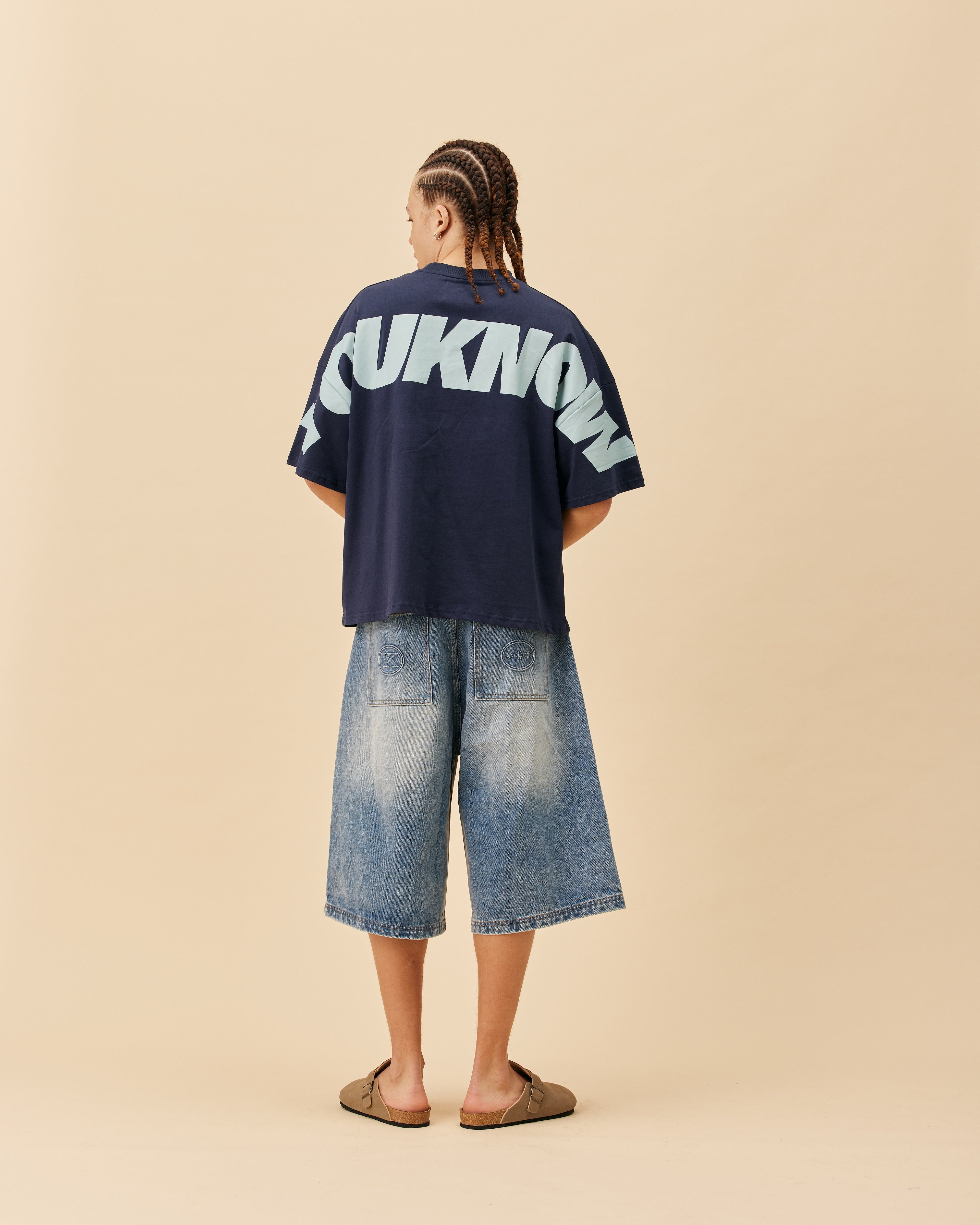 Big Back Tee | Navy Ice