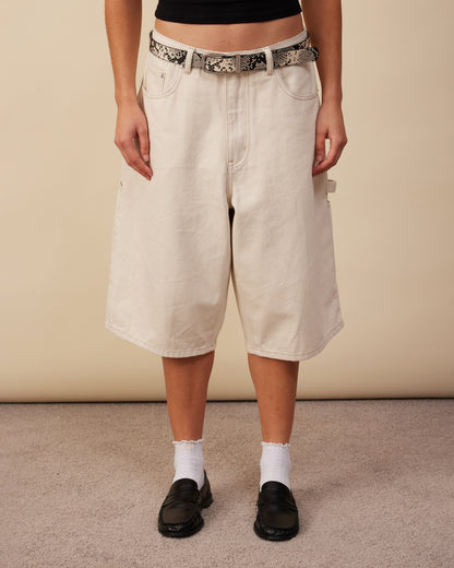Denim Jorts | Ecru
