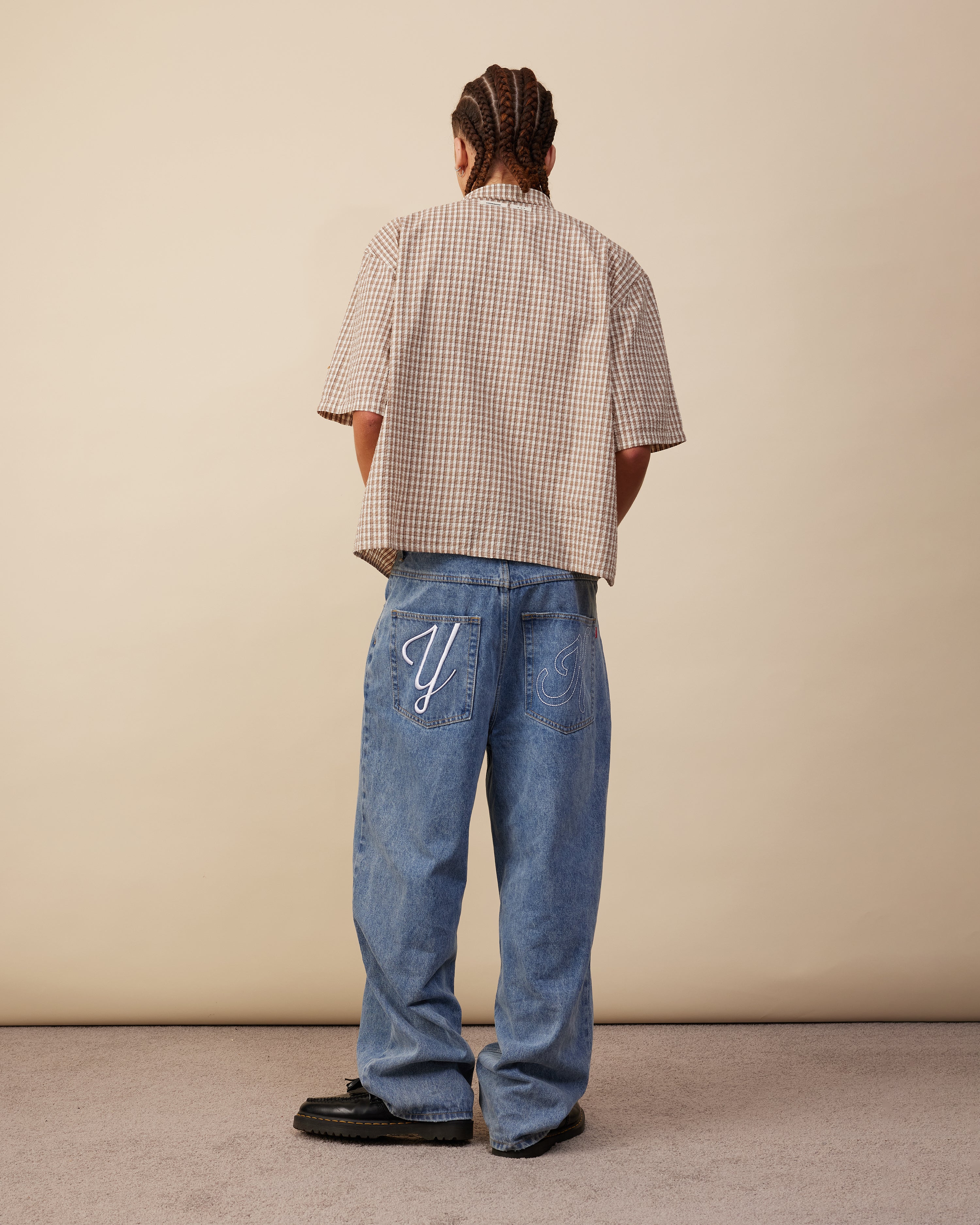 YKClo Box Shirt | Brown Check