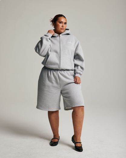 Core Zip Up Hoodie | Heather Grey
