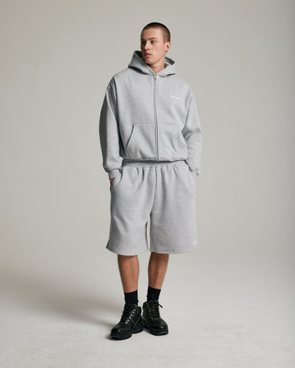 Core Zip Up Hoodie | Heather Grey