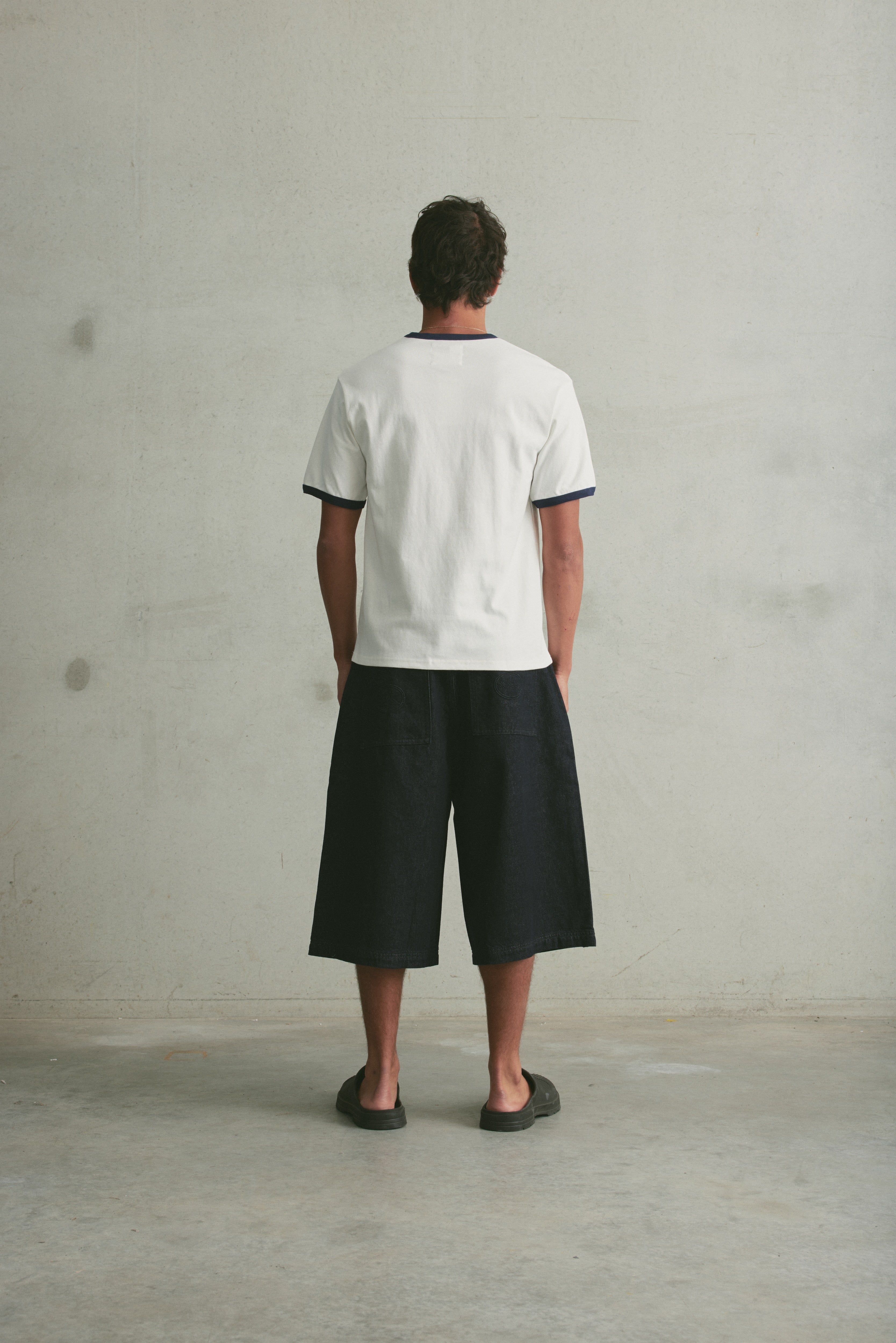 Shrunken Ringer Tee | White