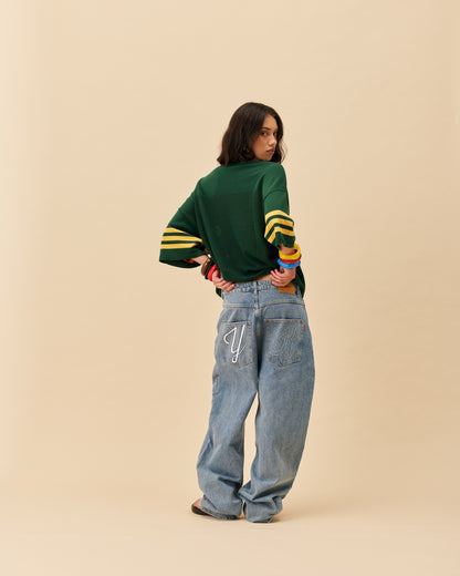 American Football Knit Jersey | Dark Green