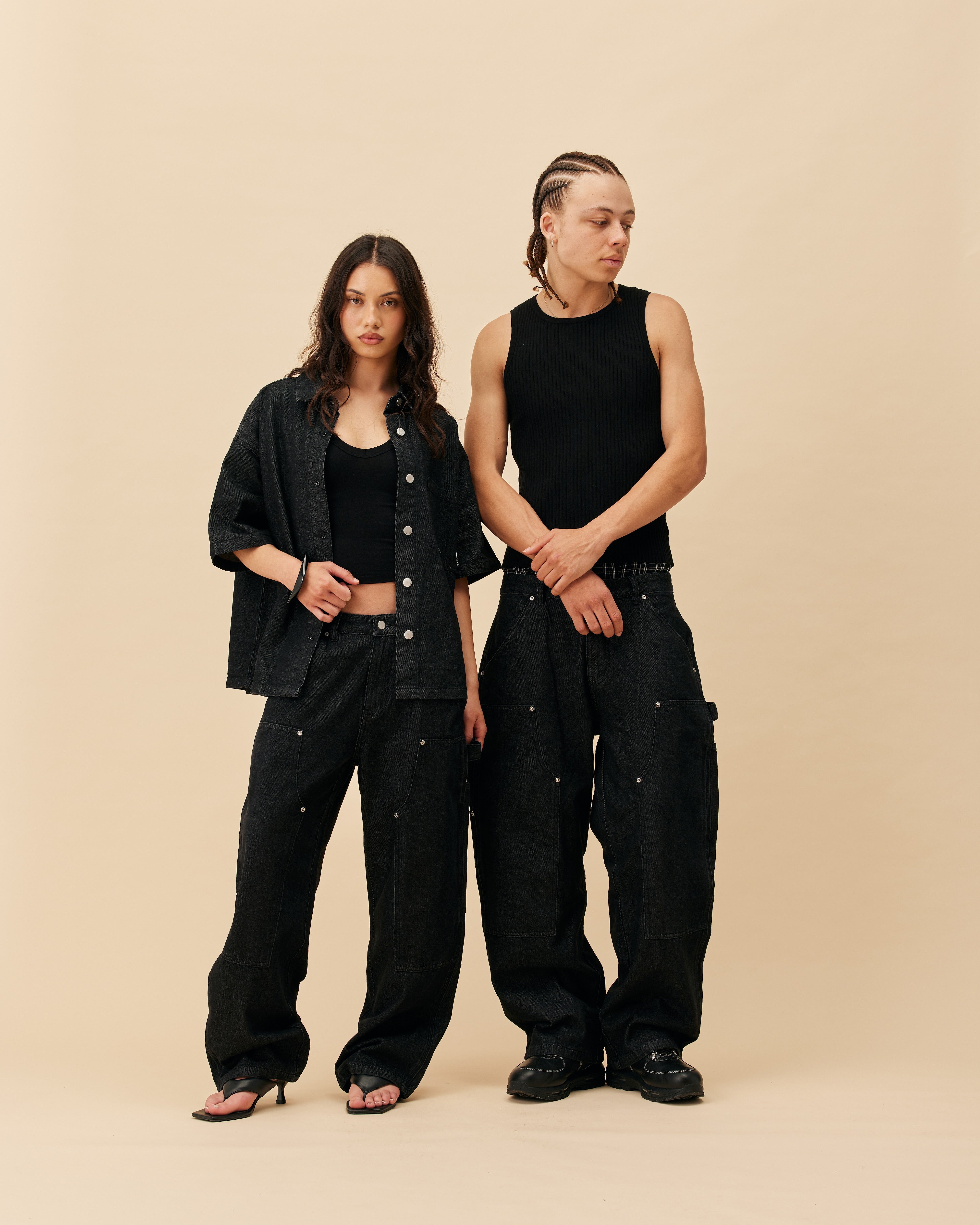 Carpenter Shirt | Washed Black