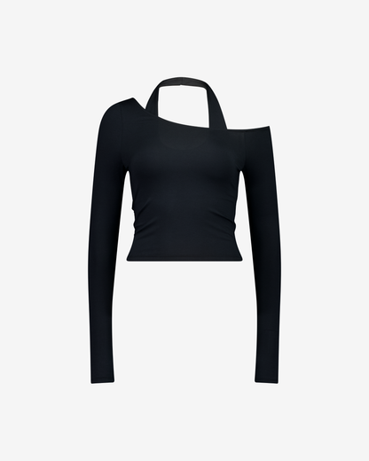 Nothing Layered Halter Longsleeve | Tar