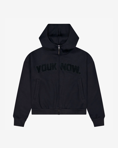 Chenille Zip Up | Black – YOUKNOW. CLOTHING