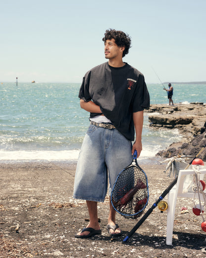 Jumbo Jorts | Mid Blue Wash