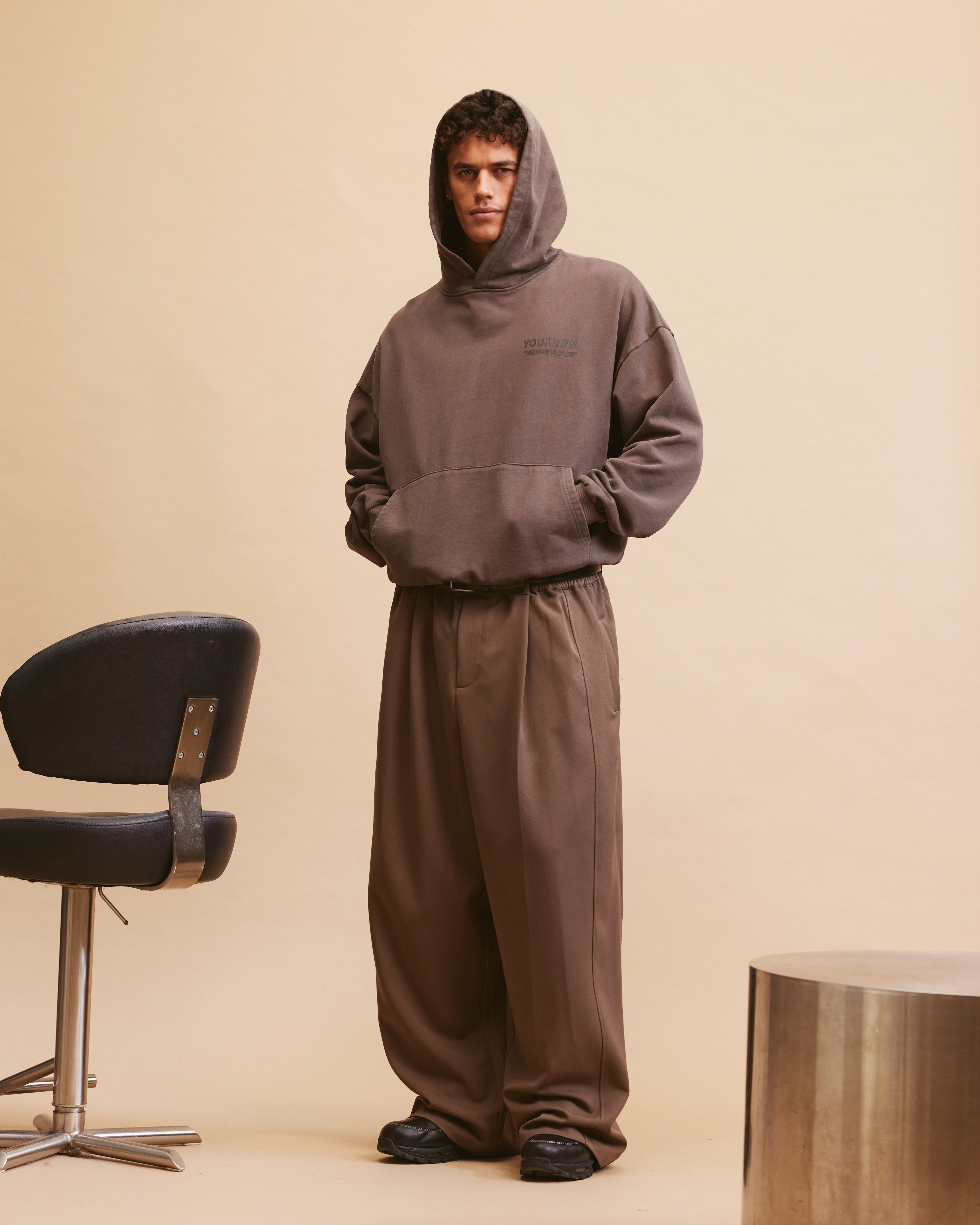 Members Club Hoodie | Washed Brown