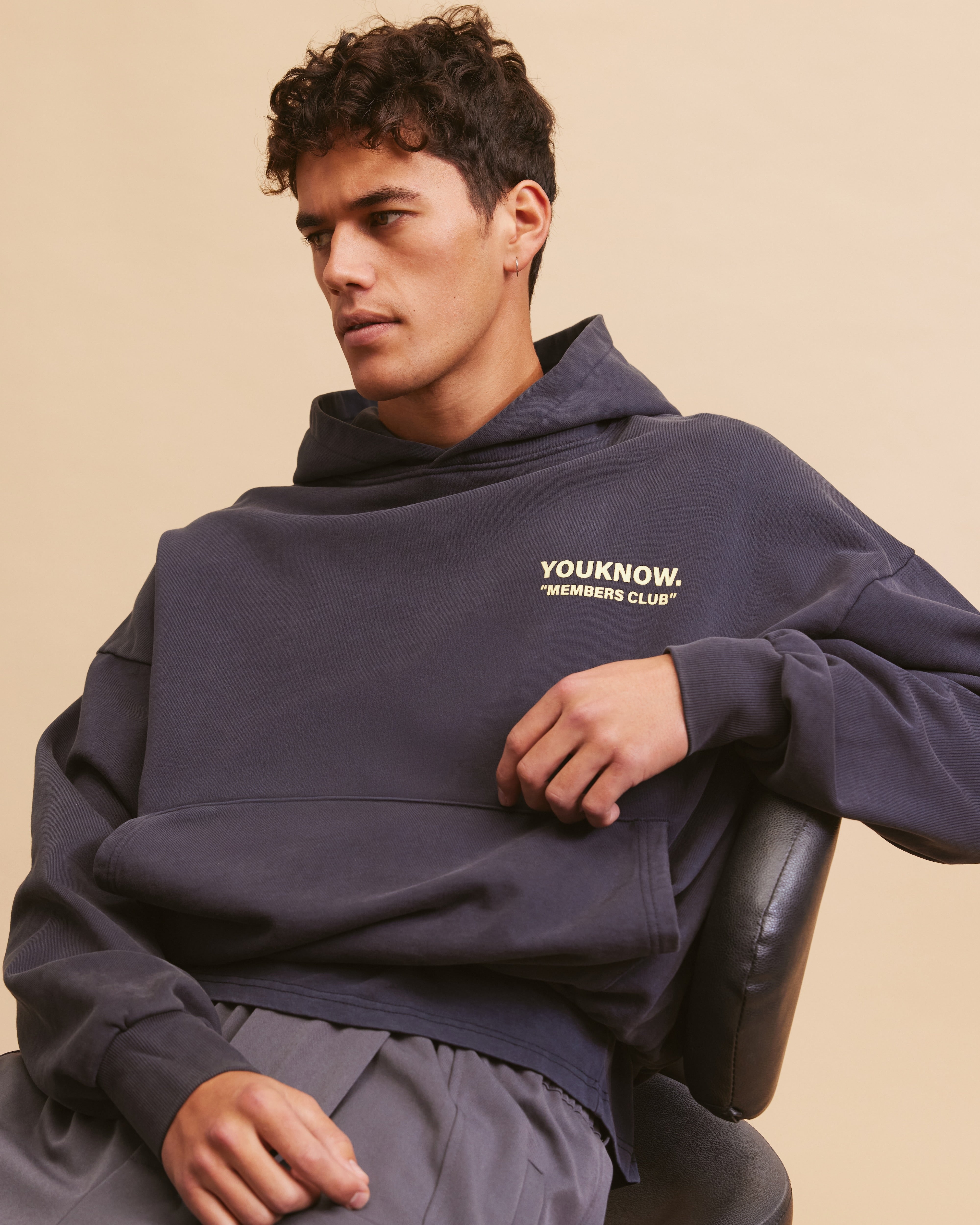 Members Club Hoodie | Washed Navy