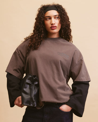 Members Club Tee | Washed Brown