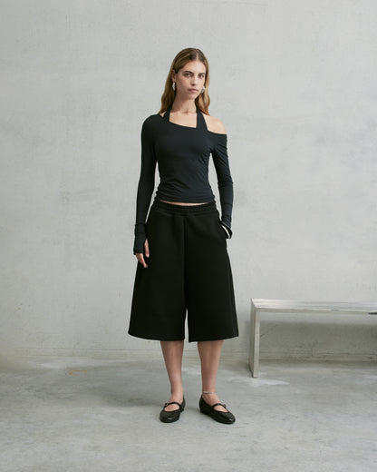 Nothing Layered Halter Longsleeve | Tar