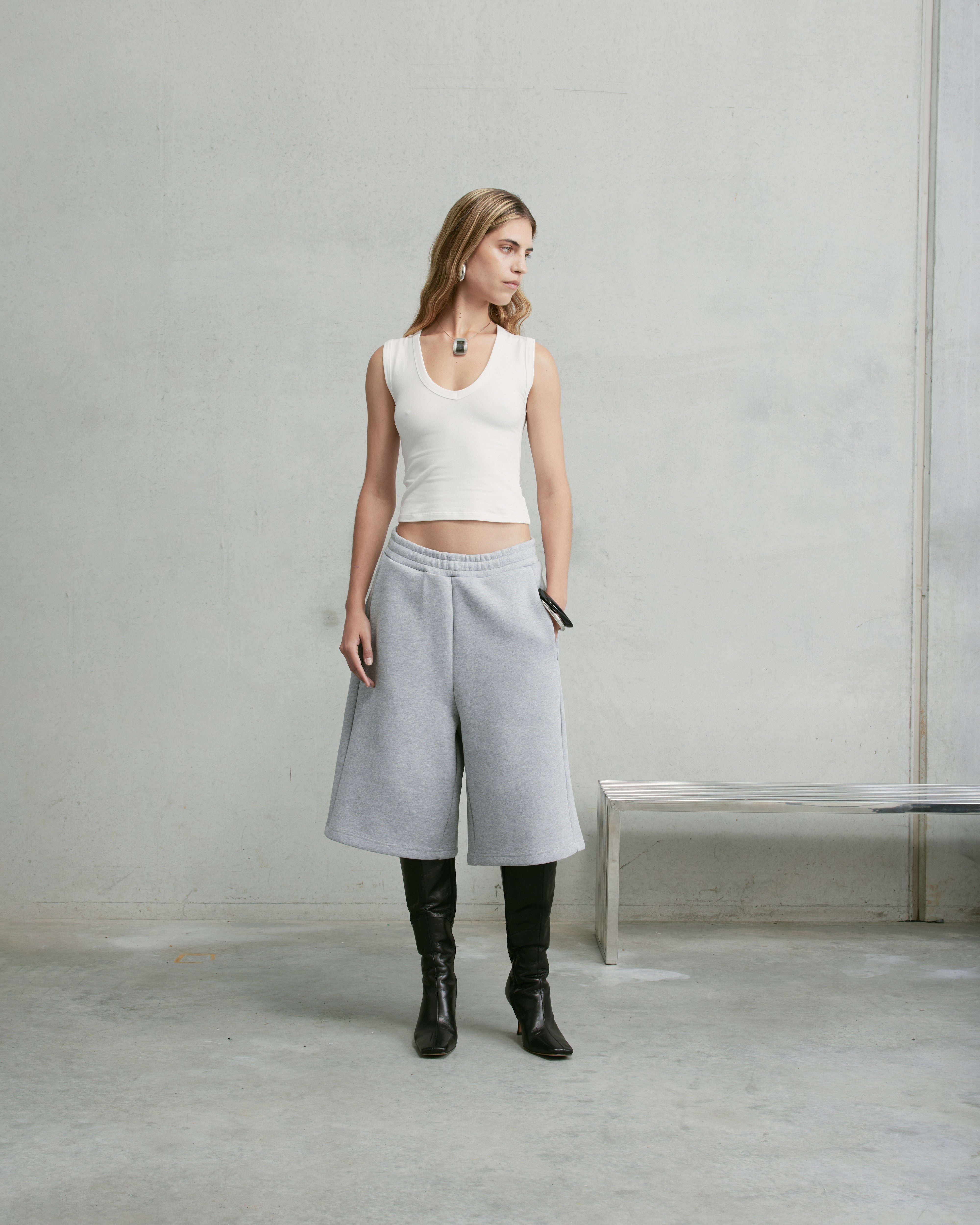 Nothing Heavyweight Jumbo Shorts | Asphalt Marle