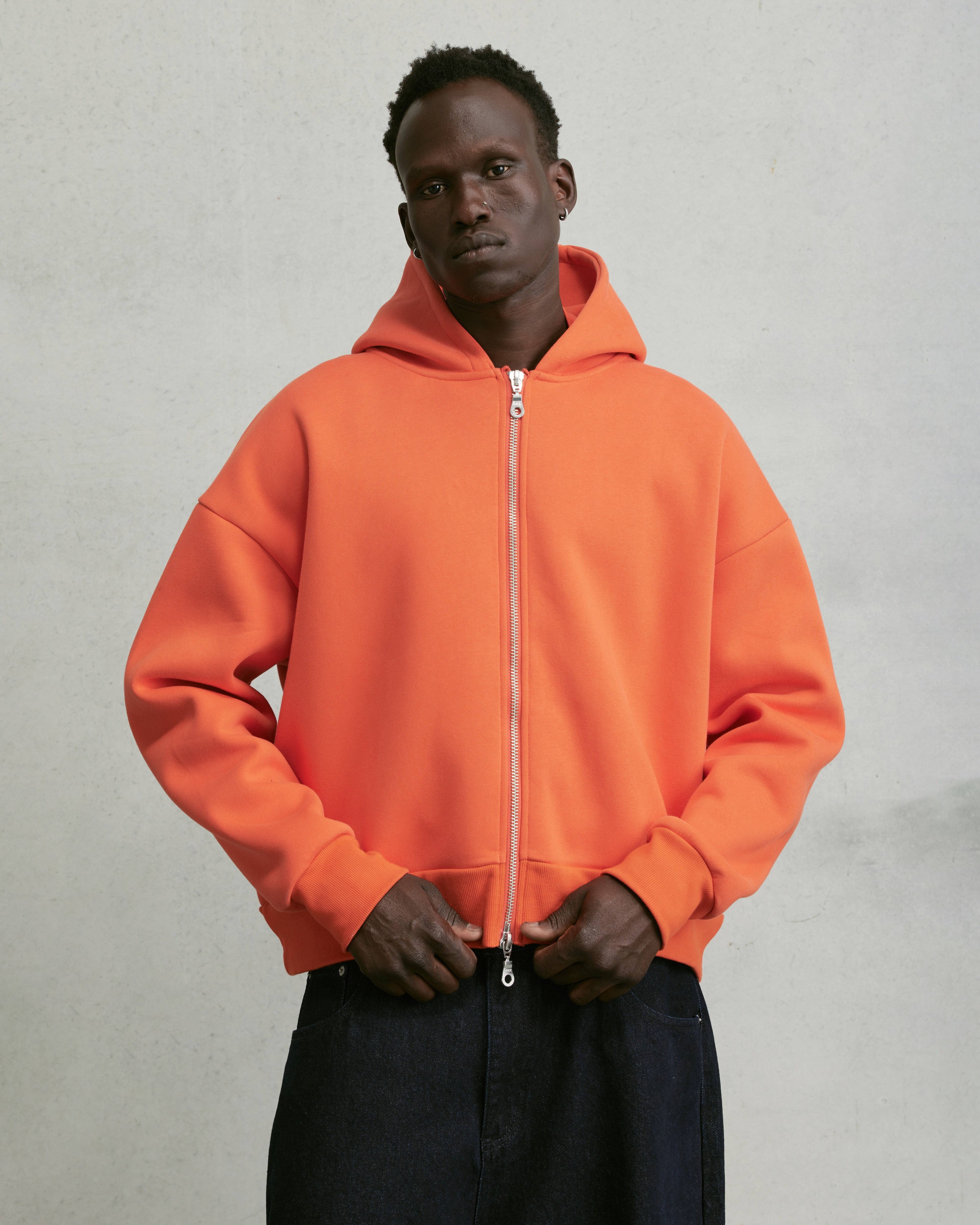 Nothing Zip Up Hoodie 2.0 | Persimmon – YOUKNOW. CLOTHING