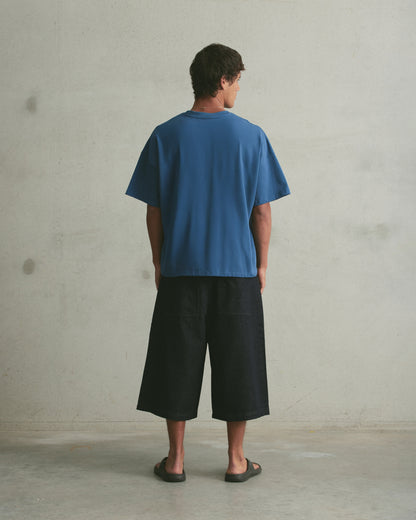 Puff Print Box Tee | Ocean Blue