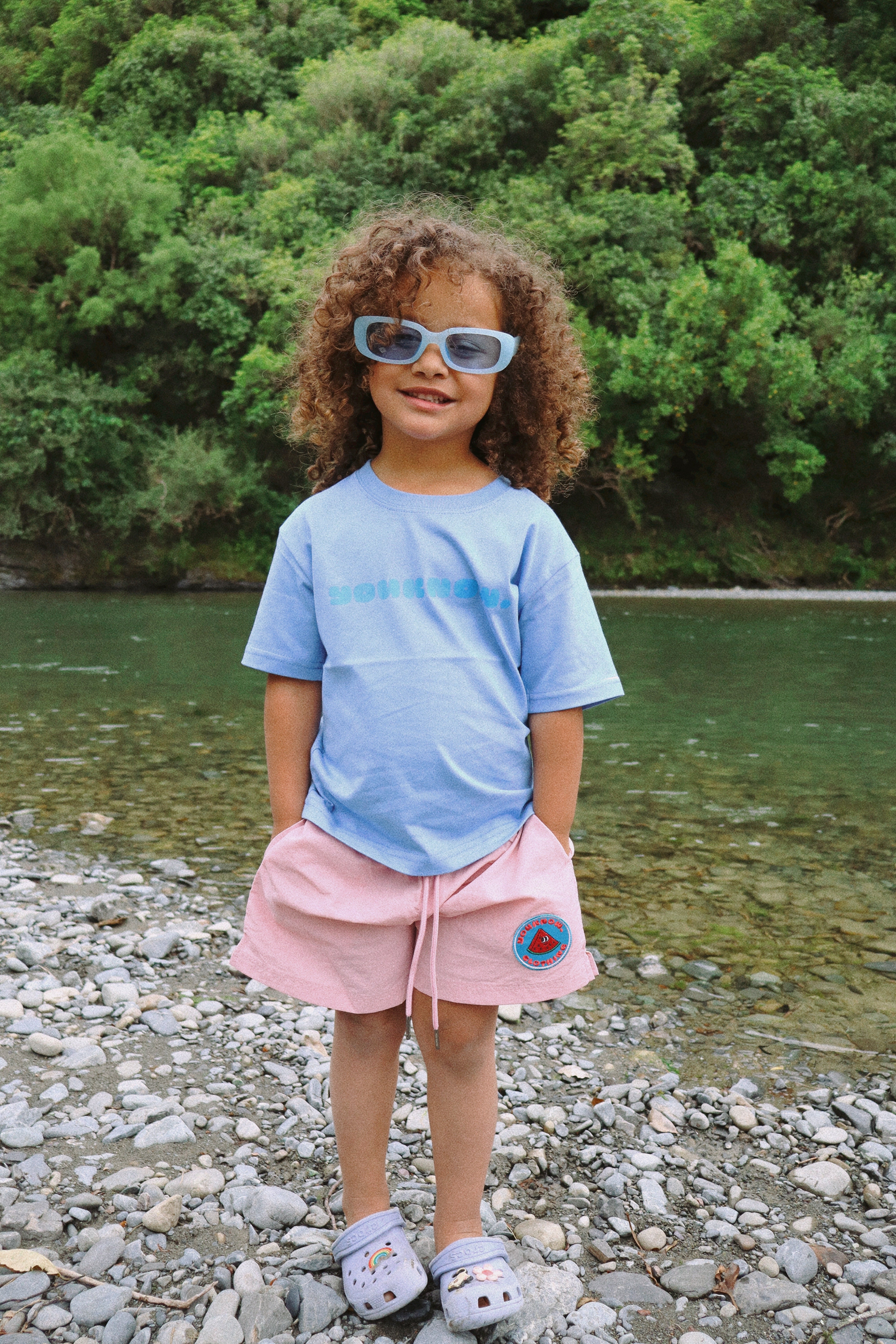 KIDS NYLON SHORTS | Pink