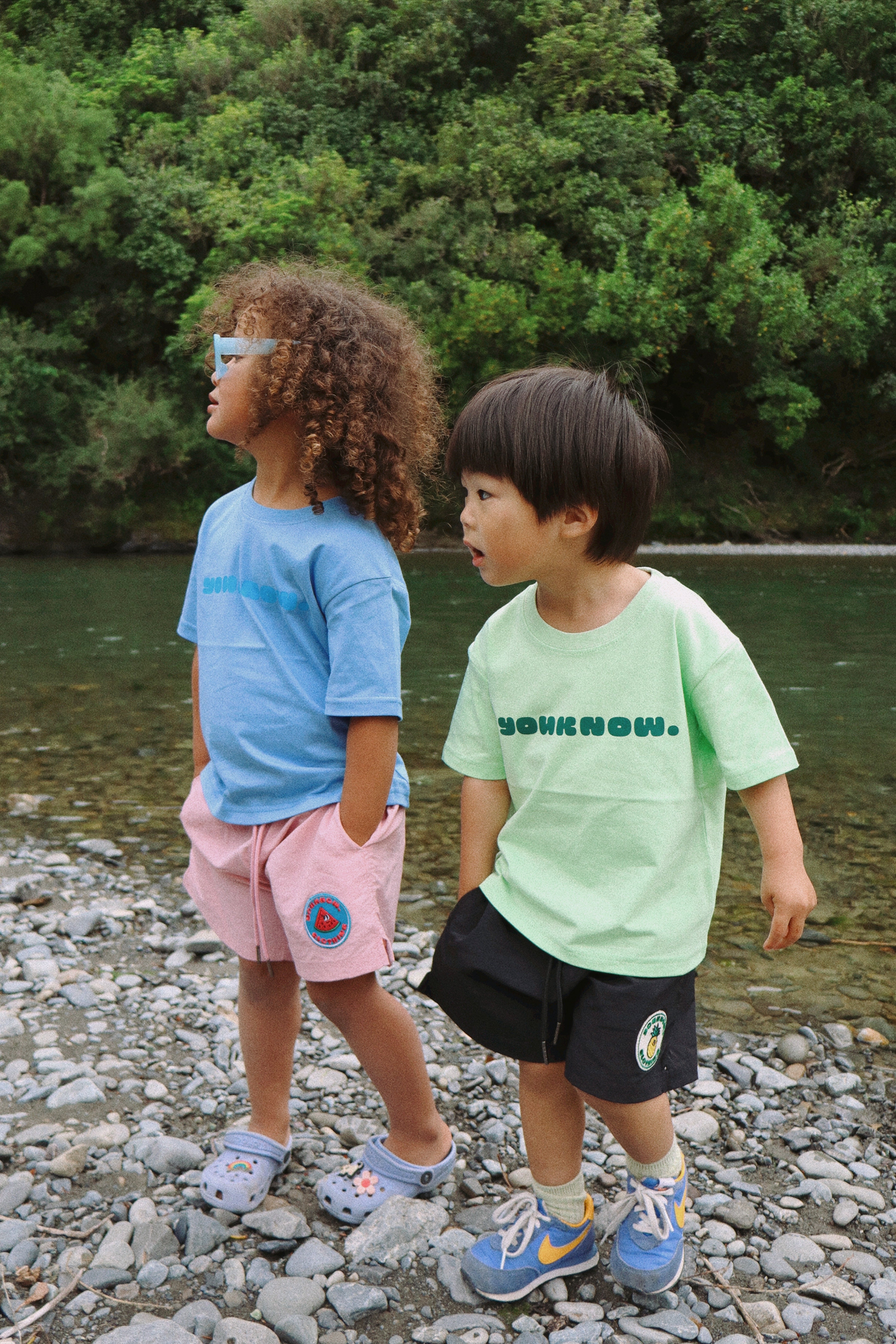 KIDS NYLON SHORTS | Pink