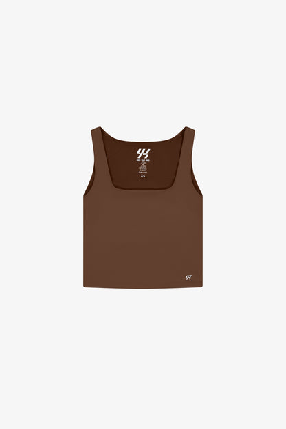 YK Move Sculpt Square Tank | Brown