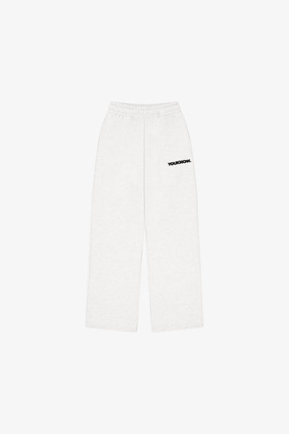 BLOCK WIDE-LEG SWEATPANTS | White Marle